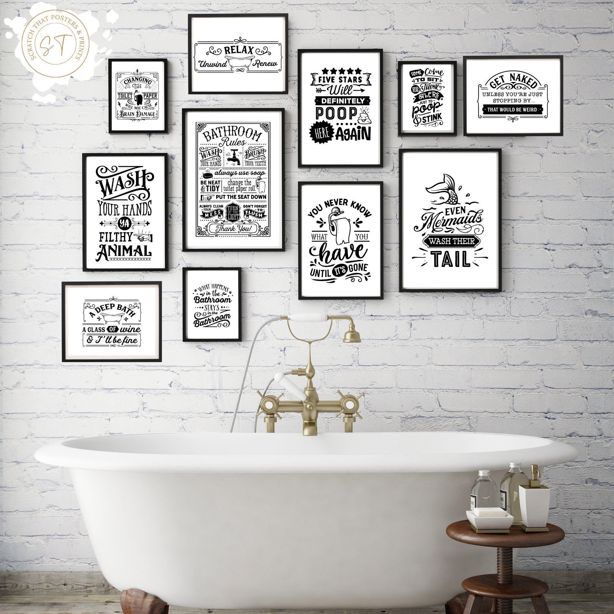 Quote Decor Bathroom Toilet Wall Art Humours A4 Come Take A Seat Pink Print 