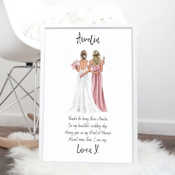 Maid of honor thank you gift best sale