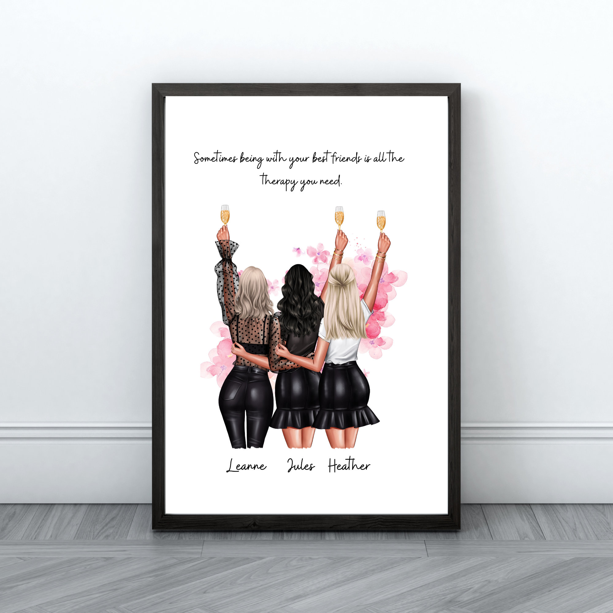 Best Friend Print Personalised Print Quote Wall Art Best | Etsy