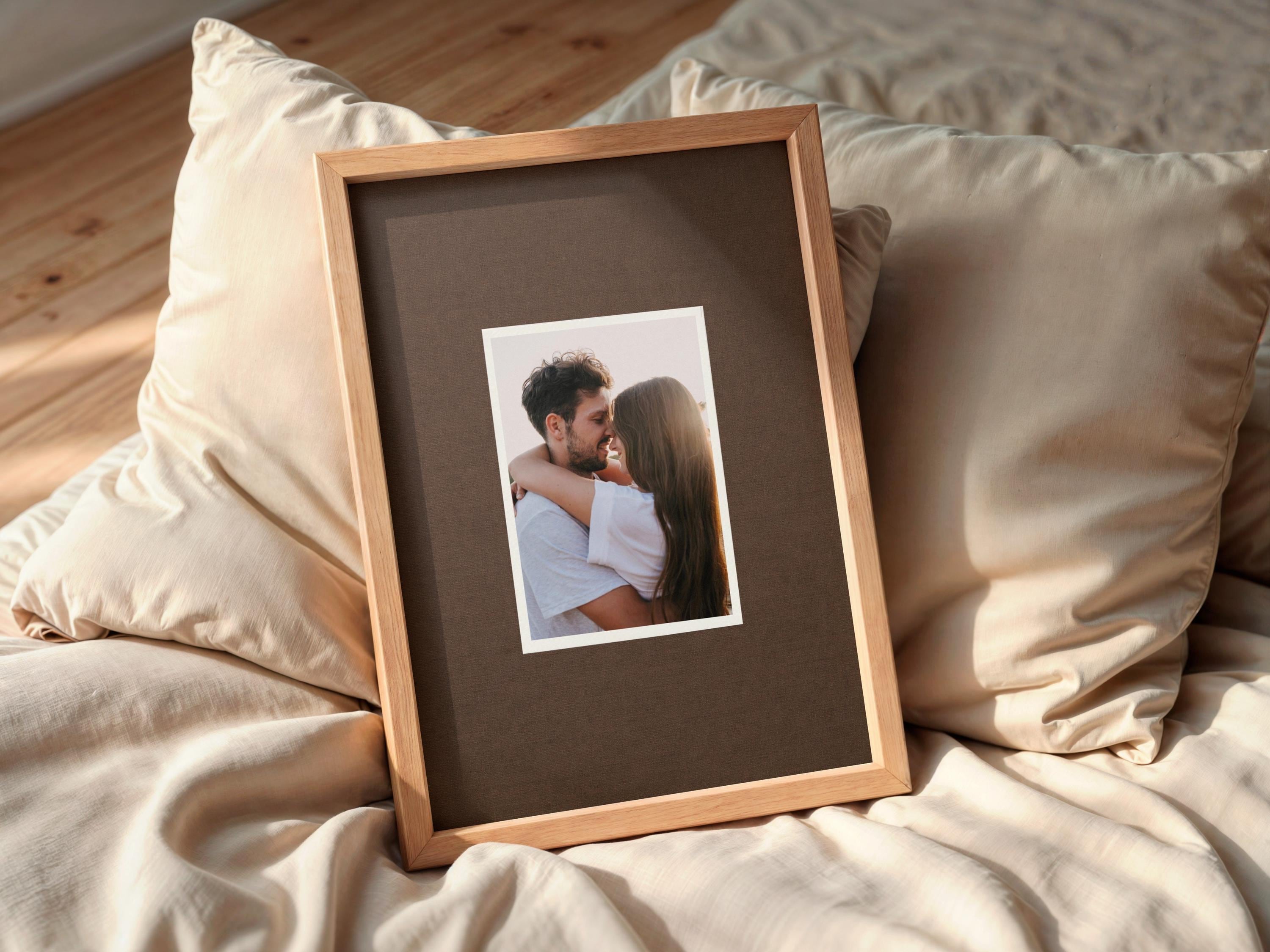 Custom Linen Textured Photo Frame Mat, Personalized Picture Mount ...