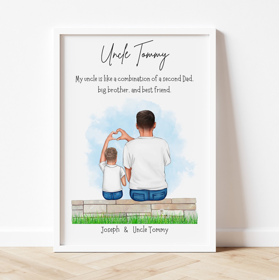Onkel Geschenk Personalisiertes Geschenk Onkel Druck, Geschenke für Ihn, Onkel und Nichte oder