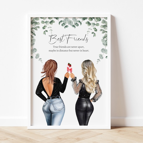 Migliori Regali Di Compleanno Per Amiche Donne, Regali Di Amicizia Per  Amiche Donne, Regalo Di Amicizia A Distanza Per Amica Donna Bff Bestie  Sorella, Divertente Cuore Acrilico Regali Targa