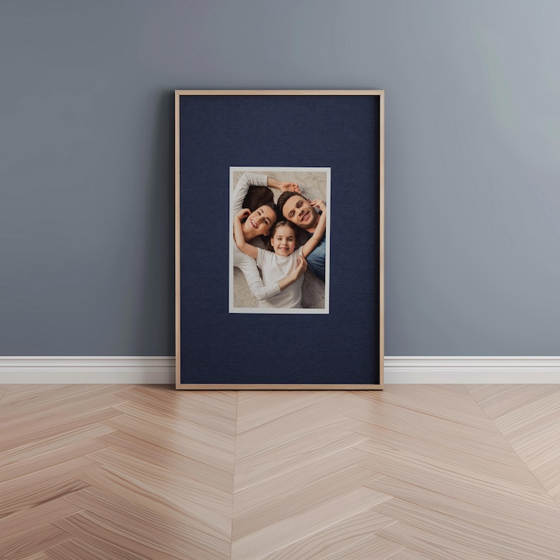 Custom Linen Textured Photo Frame Mat, Personalized Picture Mount ...