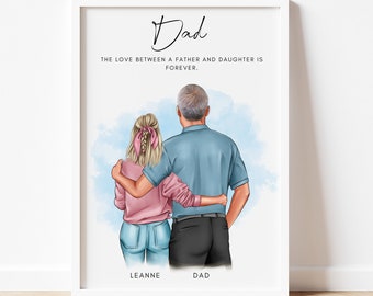 Personalised Father's Day Gift Custom Dad PrintBirthday gift for Dad from Daughter Fathers Day Gifts for Dad Grandad