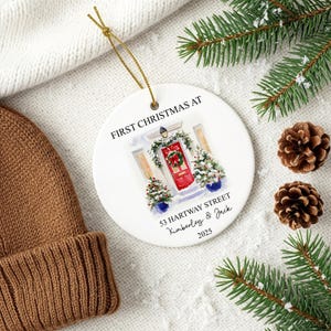 Primera Navidad juntos en el nuevo hogar / Adorno personalizado para parejas / Adorno de regalo para nueva casa 2025 DOOR 6