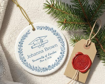 Personalised Graduation Ornament 2026, Custom Graduate Keepsake Bauble, College Graduation Gift for Daughter, University Graduation Decor