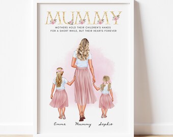 Personalised gift for Mum Print, Family Print, Mother's Day print, Mothers Day gift, Mum's birthday, Christmas gift for mum