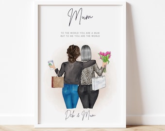 Mothers day Gift, Gift for Mum, gifts for her, Mother daughter gift, Personalised gift for Mum birthday gift, Gift for Mum, Mum Print,