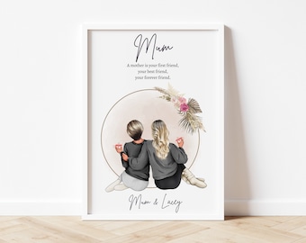 Gift for Mum for Mothers Day, gifts for her, Mother daughter gift, Personalised gift for Mum birthday gift, Gift for Mum, Mum Print,