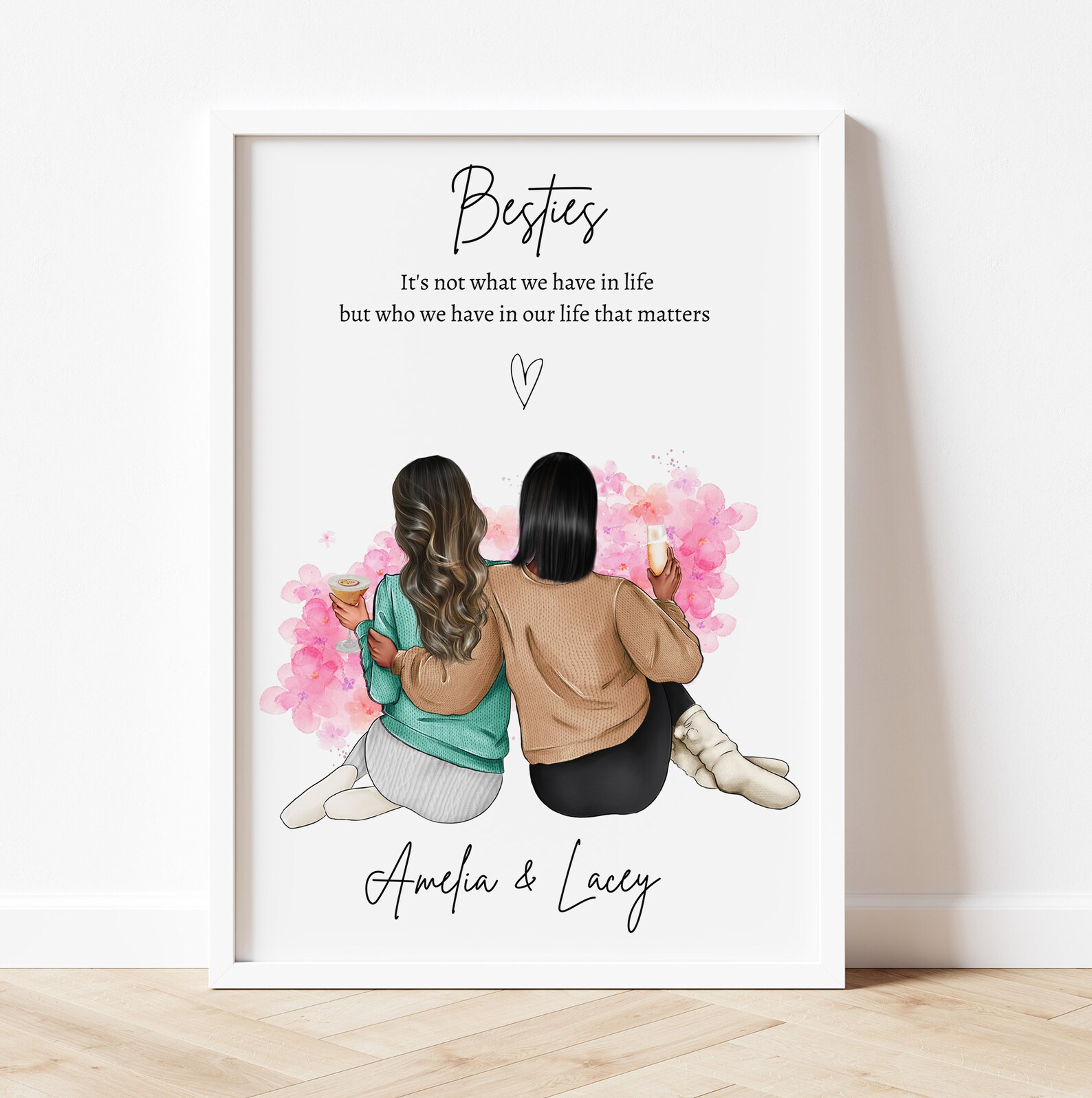 Best Friend Print Personalised Print Quote Wall Art Best Etsy