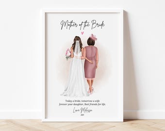 Personalised gift for Mother of the Bride Gift, Mother of the Bride Custom, Wedding, Daughter, Mum, Mother, Gift, Wedding Gift, Bride Gift