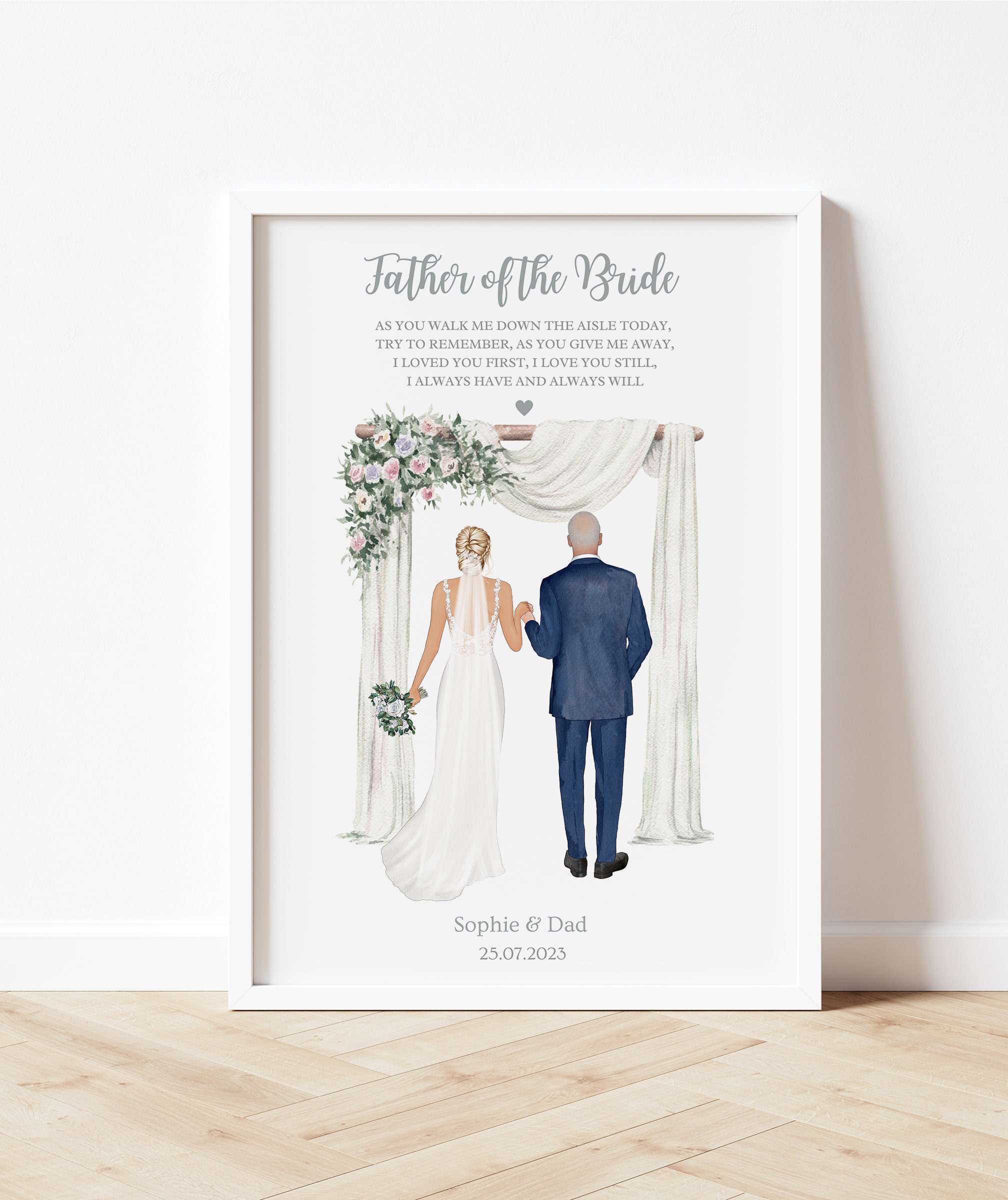 Cadeau personnalisé pour le père de la mariée, cadeau de la mariée, souvenir du père de la mariée, cadeau de mariage pour le père de la mariée, cadeau pour papa