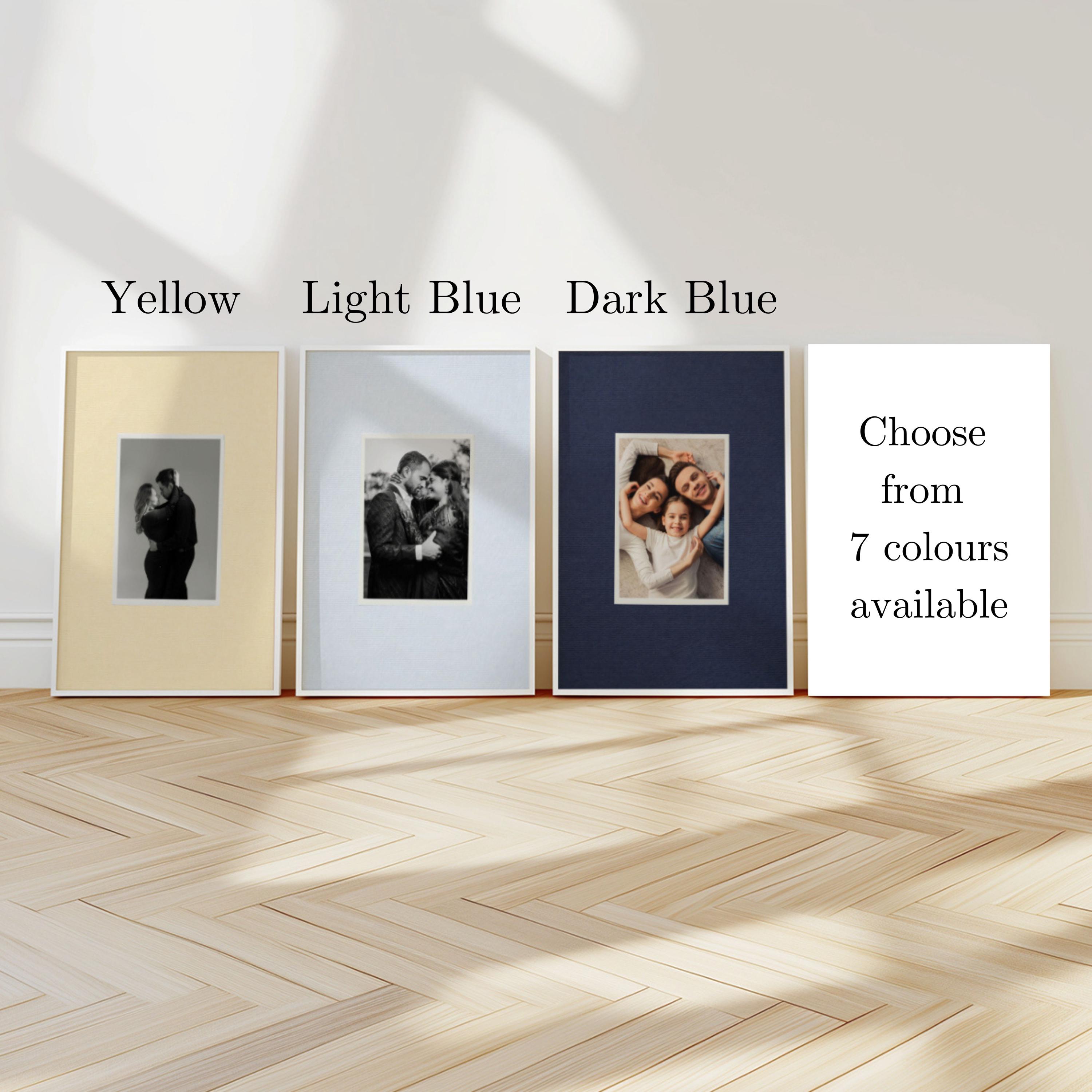 Custom Linen Textured Photo Frame Mat, Personalized Picture Mount ...