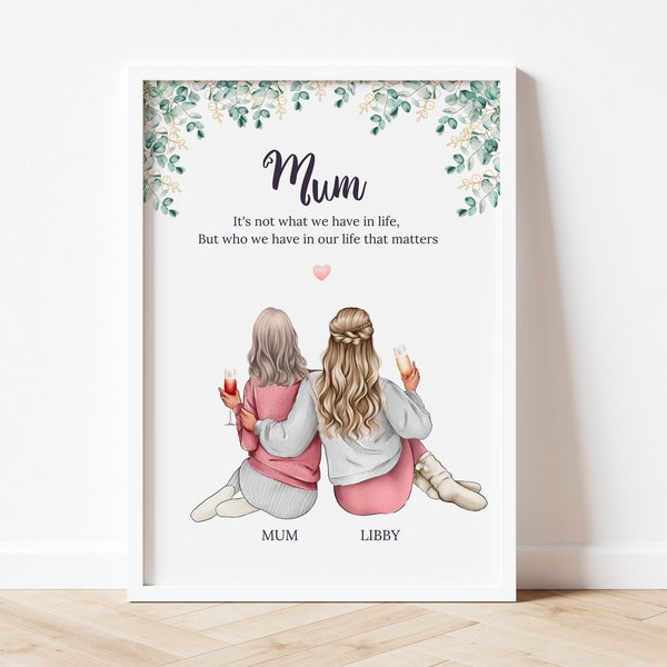 Gift for Mum, gifts for her, Mother daughter gift, Personalised gift for Mum birthday gift,Gift for Mum, Mum Print, Mother gift