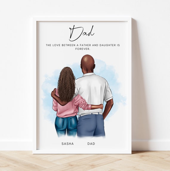 Regalo personalizzato per la festa del papà, stampa personalizzata per papà,  regalo di compleanno per papà dalla figlia, regali per la festa del papà  per papà nonno -  Italia