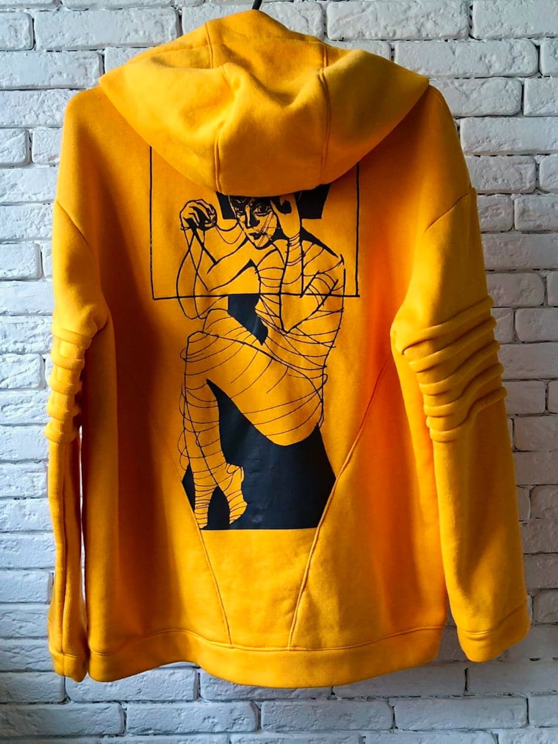 yellow and black designer hoodie