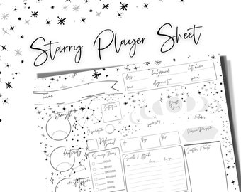 Starry D&D 5e Character Sheet | Printable RPG Stats (PDF)