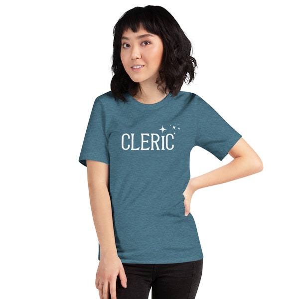 Cleric Unisex T-Shirt | D&D Shirt | RPG Gift | Healer Tee | Geek Fashion | Dungeons and Dragons | Cleric Class | Roleplaying Game | DND 5e