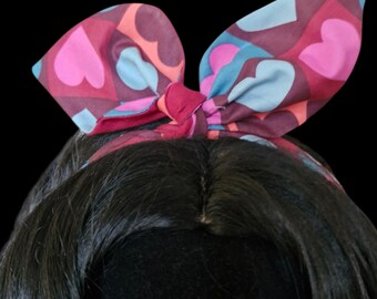 Multi Herz Retro Bogen Stirnband, Elastisch Love Haarband
