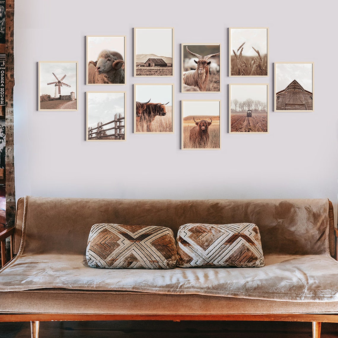 Cozyside Cow Decor Highland Cow Wall Art Set of 10 Farmhouse Etsy