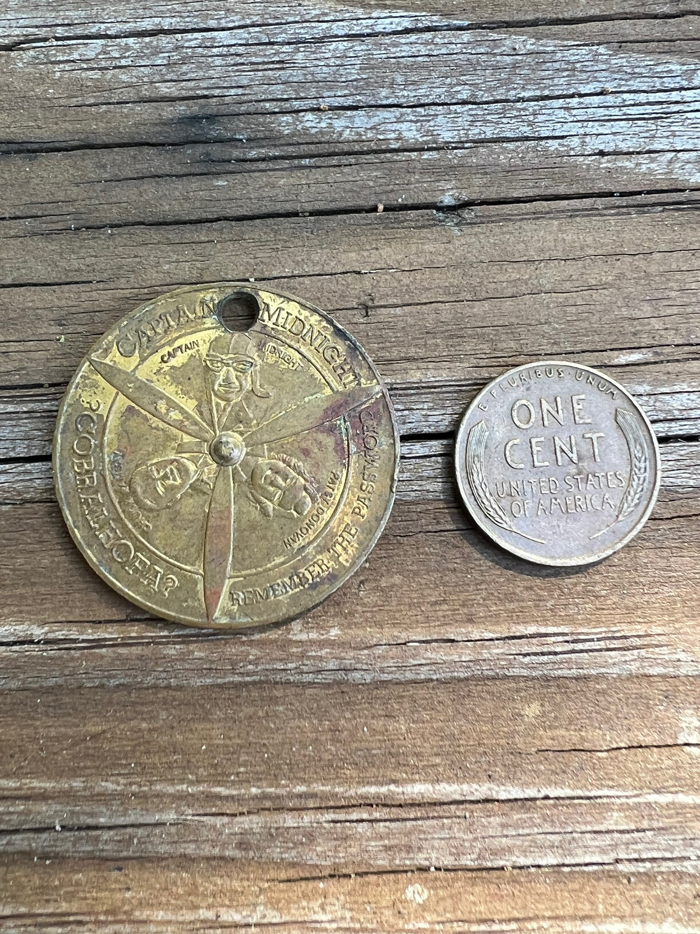 1940 Captain Midnight Decoder. Radio Show Premium Skelly Oil Token ...