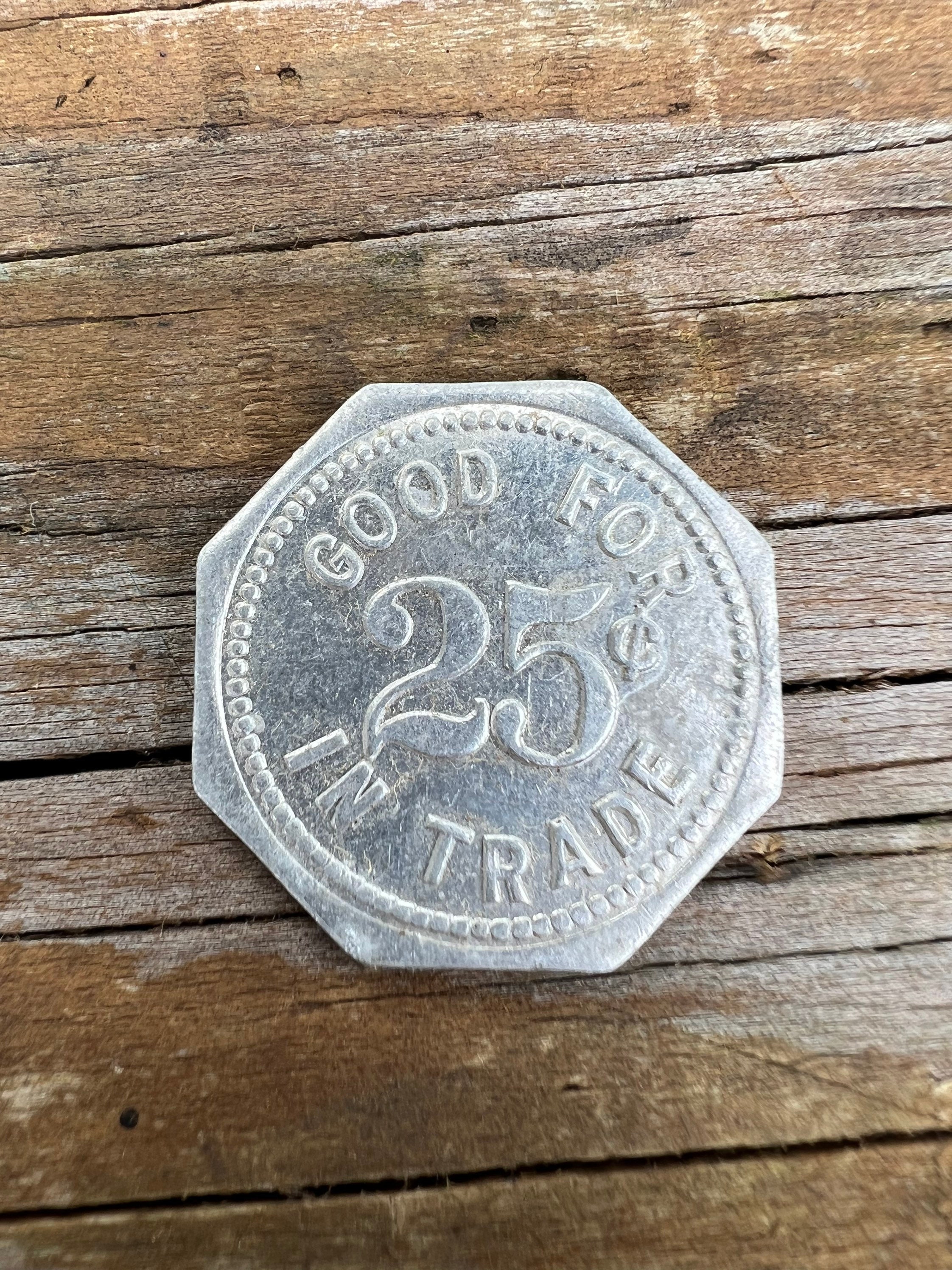 Vintage Scott AFB NCO Club Token: Good For 25c in Trade