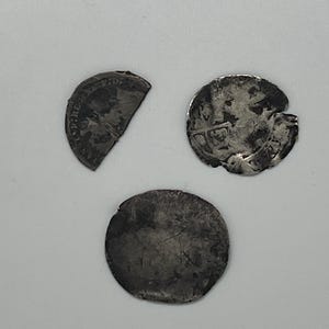 3 Dug Hammered English Silver Coins from the 1200s-1600s - Original & Authentic Pieces of History.