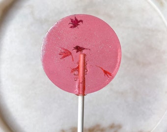 Pink Cornflower Lollipops- Party Favours/Birthday Favour/Wedding Favour/Engagement Favour/Shower Favour, Set of 12