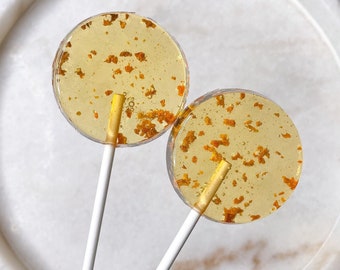 Mimosa Lollipops- Edible Party Favours/Birthday/Shower/Wedding/Engagement, Set of 12