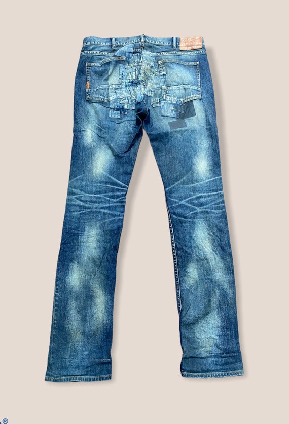 rare paul smith patches jeans distressed jeans - Gem