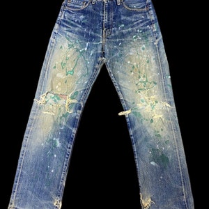 Größe 29 vintage levis 502 big E Redline Distressed