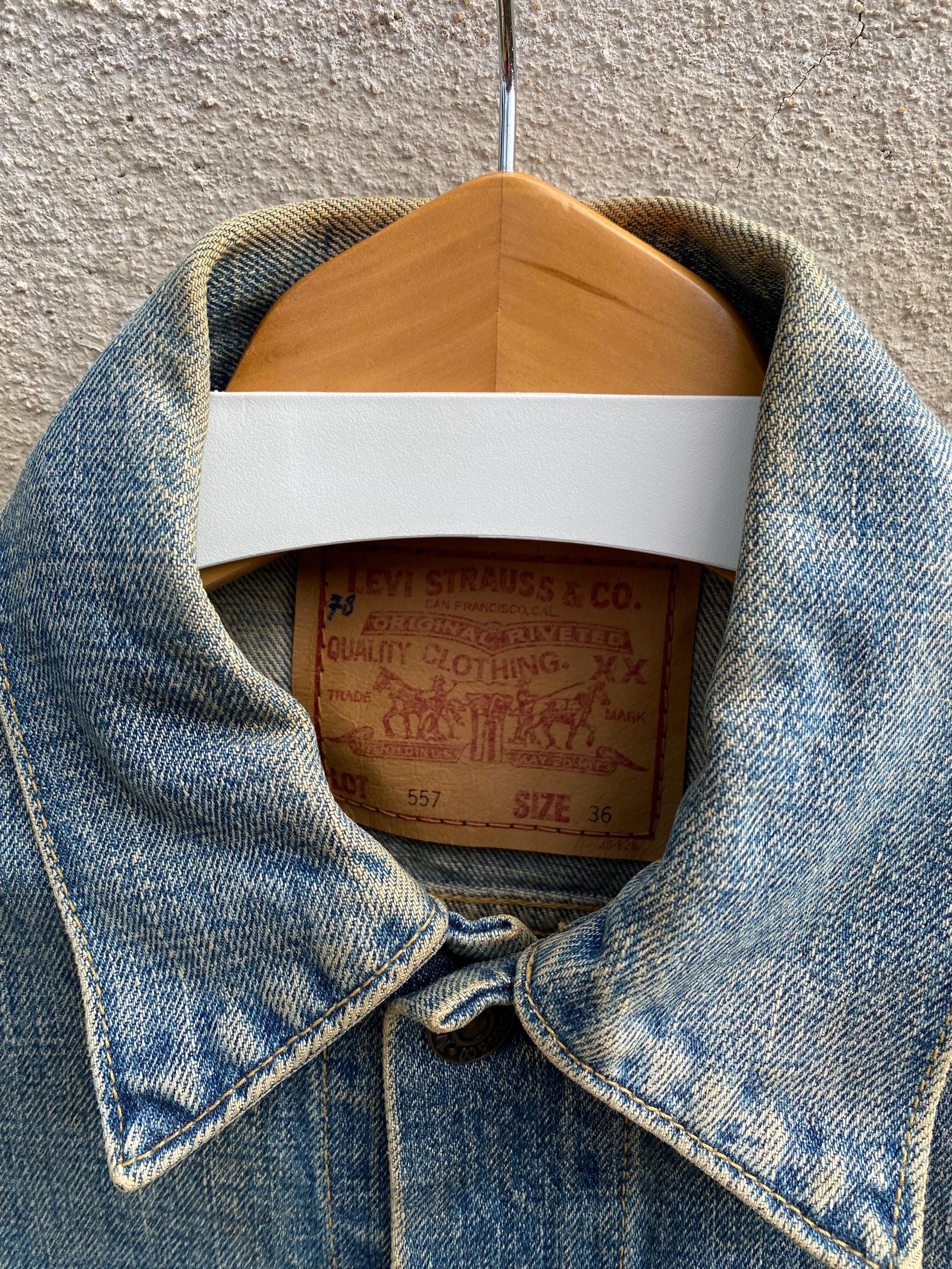 Size 36 Vintage Levi's 557 Big E Trucker Denime Jacket - Etsy