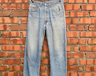 Vintage Levi's 501 Jeans: 90s Classic Blue Denim, W31 L30 - Etsy