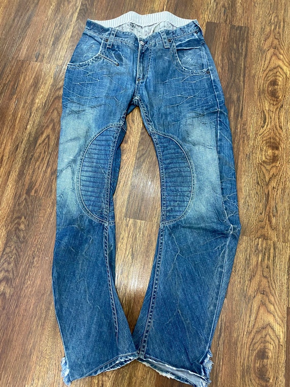 yen jeans distressed designer jeans - image 1