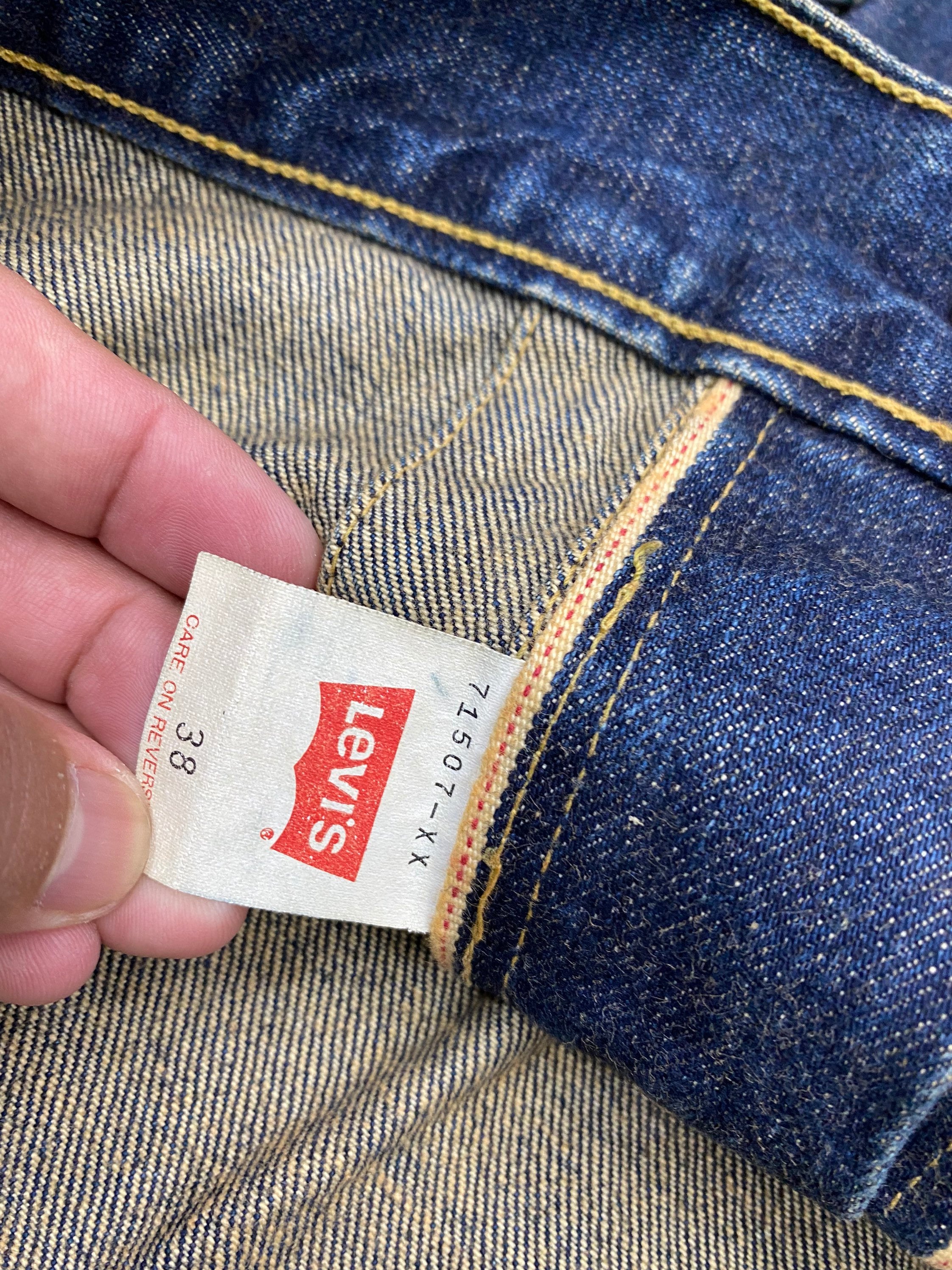 Size 38 Vintage Levi's Trucker Denim Jacket 507 Redline - Etsy