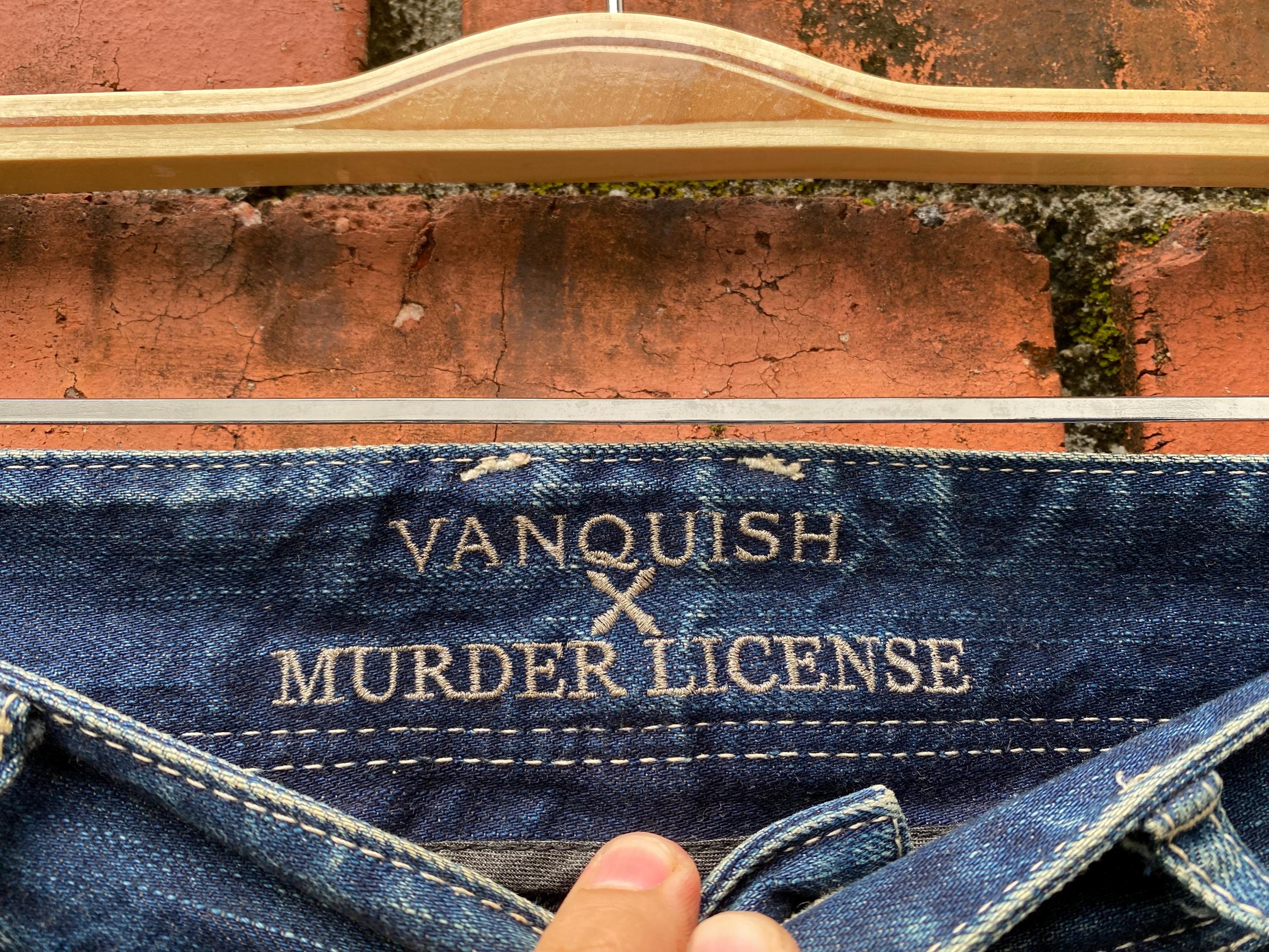 W34x33 Vanquish X Murder License Faded Denime - Etsy