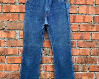 Size 32x28 Vintage 90s Levi's 517 Flared Jeans Levis Blue Bootcut