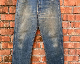 Made in USA Levi's 501 W32,5 L31,5 Light Blue Jeans Faded Vintage