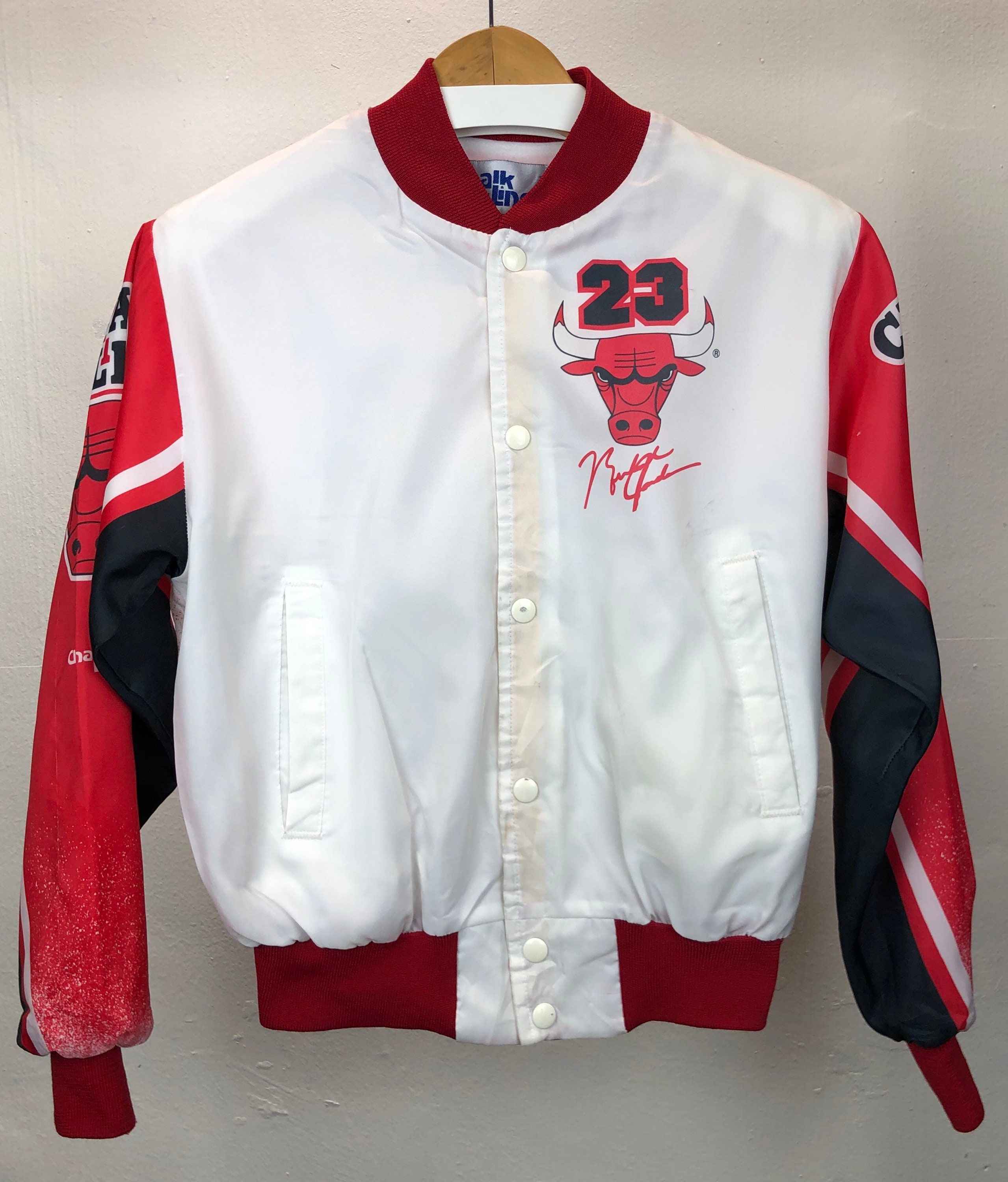 Vintage 90s Michael Jordan Jacket Rare Overprint - Etsy