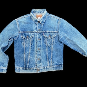 size 50 vintage 90s levi&#39;s trucker jacket made in USA