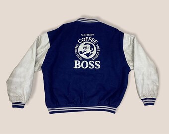 Vintage Suntory Boss Coffee Varsity Jacket - Etsy