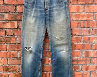 Levi’s s702 W29 L36 Vintage Levis Jeans Men 29x36 Blue 702 Big E LVC Selvedge Buckle