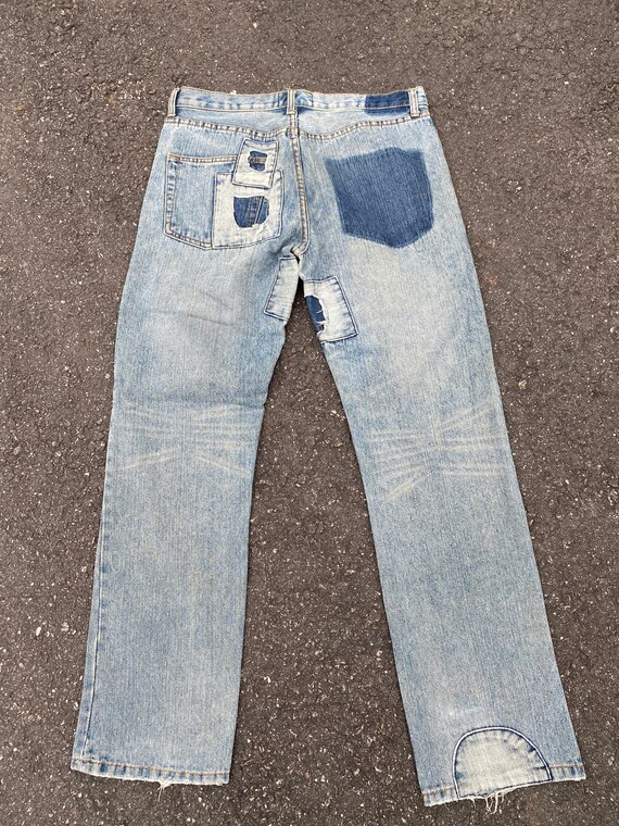 devilock patchwork jeans japanese brand distresse… - image 3