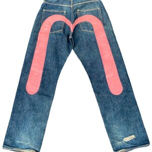 Rare pink evisu diacock distressed jeans japanese brand - Etsy 日本