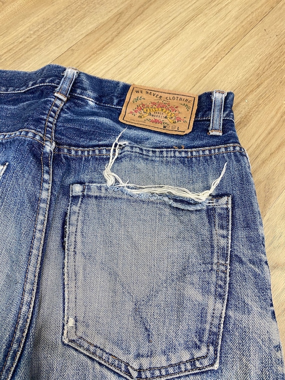 size 30 HR MARKET japanese brand jeans distressed… - image 3