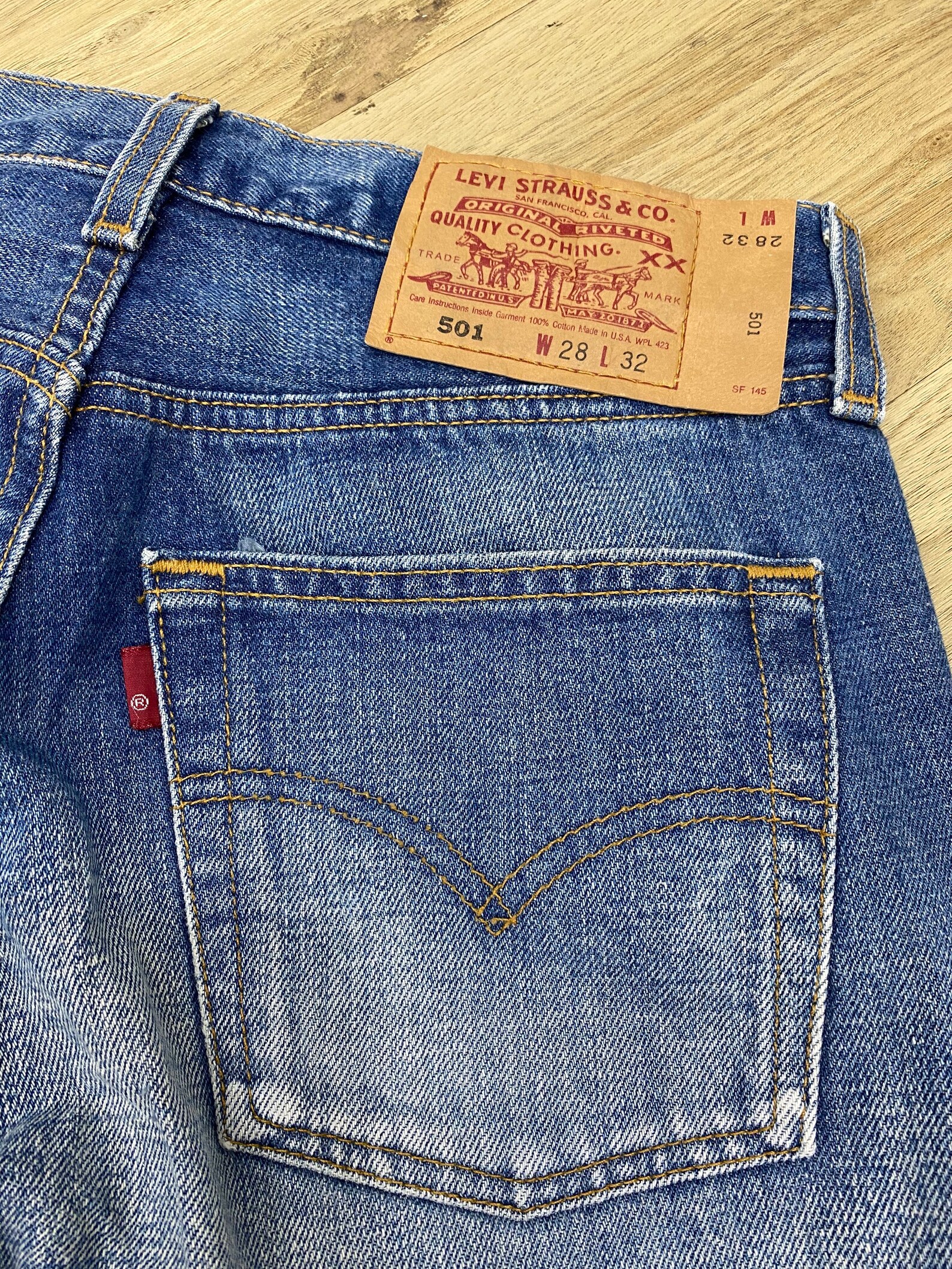 Size 28 vintage levi's 501 90s made in USA | Etsy