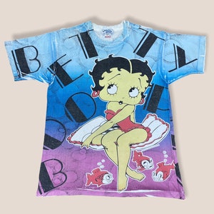 vintage 90s betty boop alloverprint mirror print