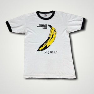 rare the velvet underground x andy warhol band tee 90s band