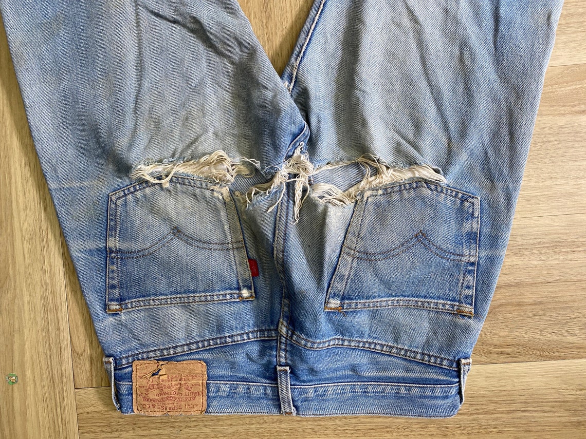 Size 30 Vintage Levi's 501 Ripped Distressed Grunge USA - Etsy