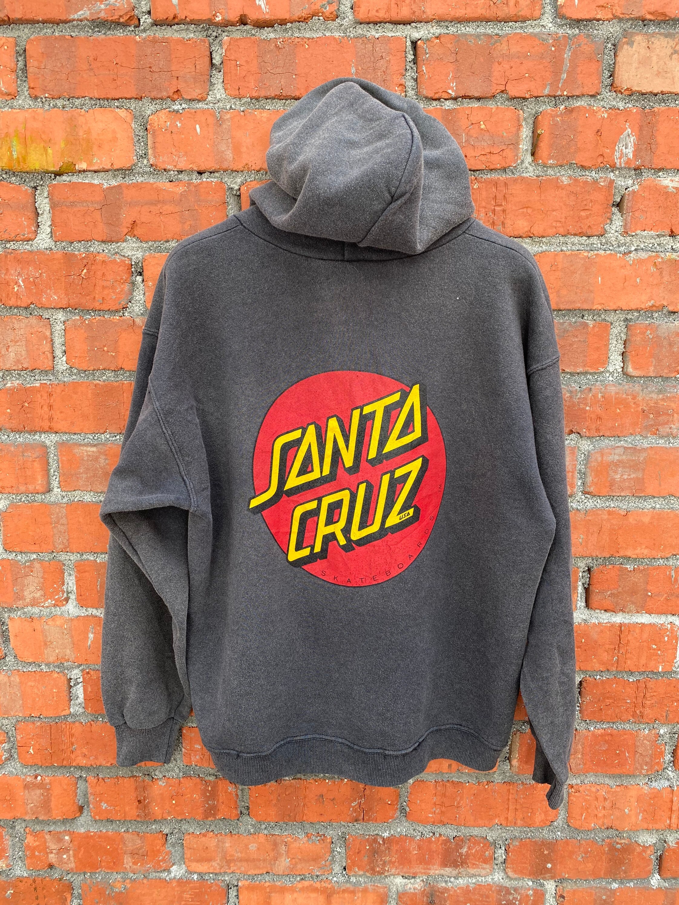 Vintage 80's Santa Cruz Skateboard Hoodie Thrasher Zorlac